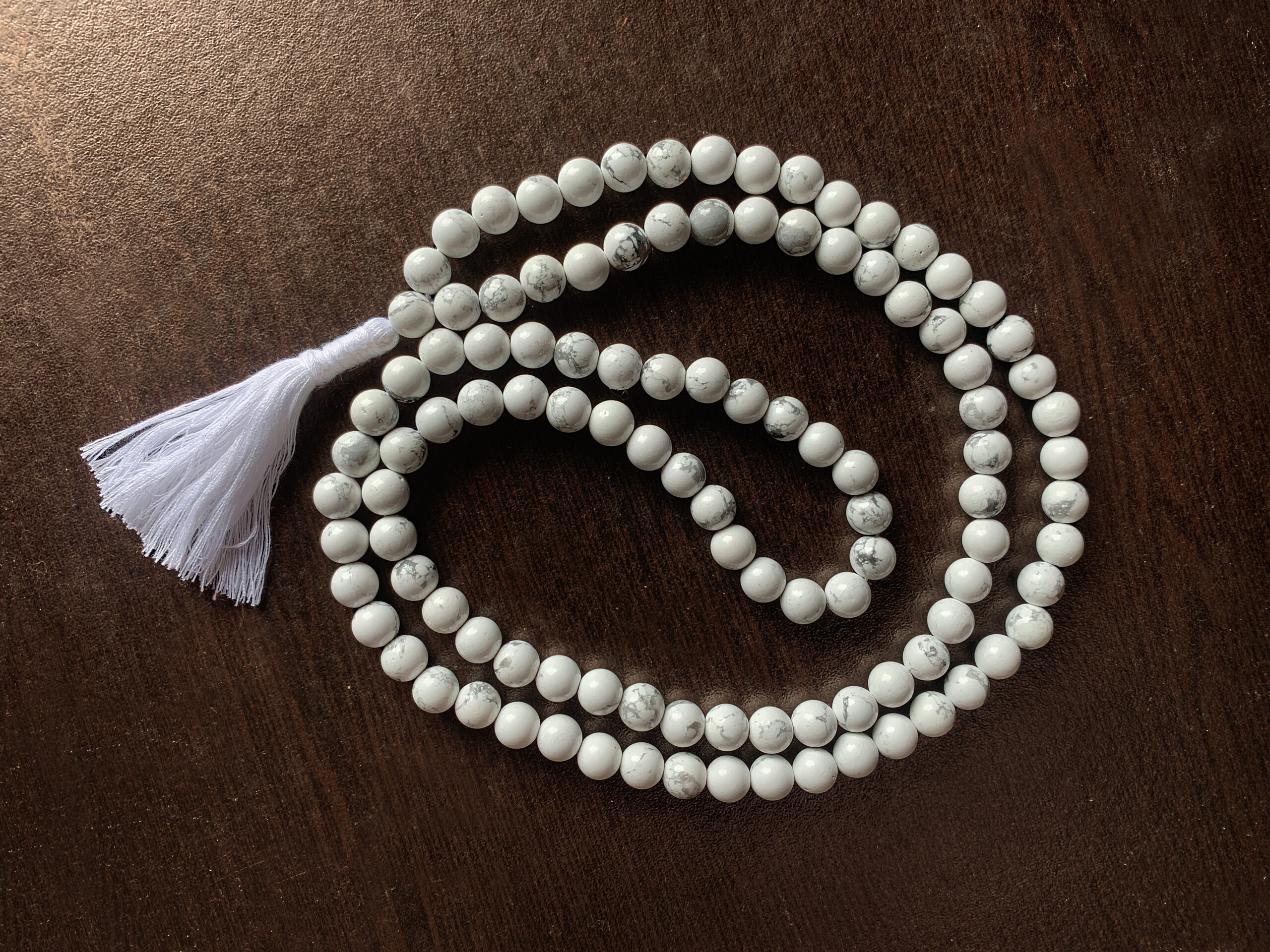 White Howlite Mala