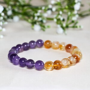 Amethyst & Citrine Crystal Bracelet
