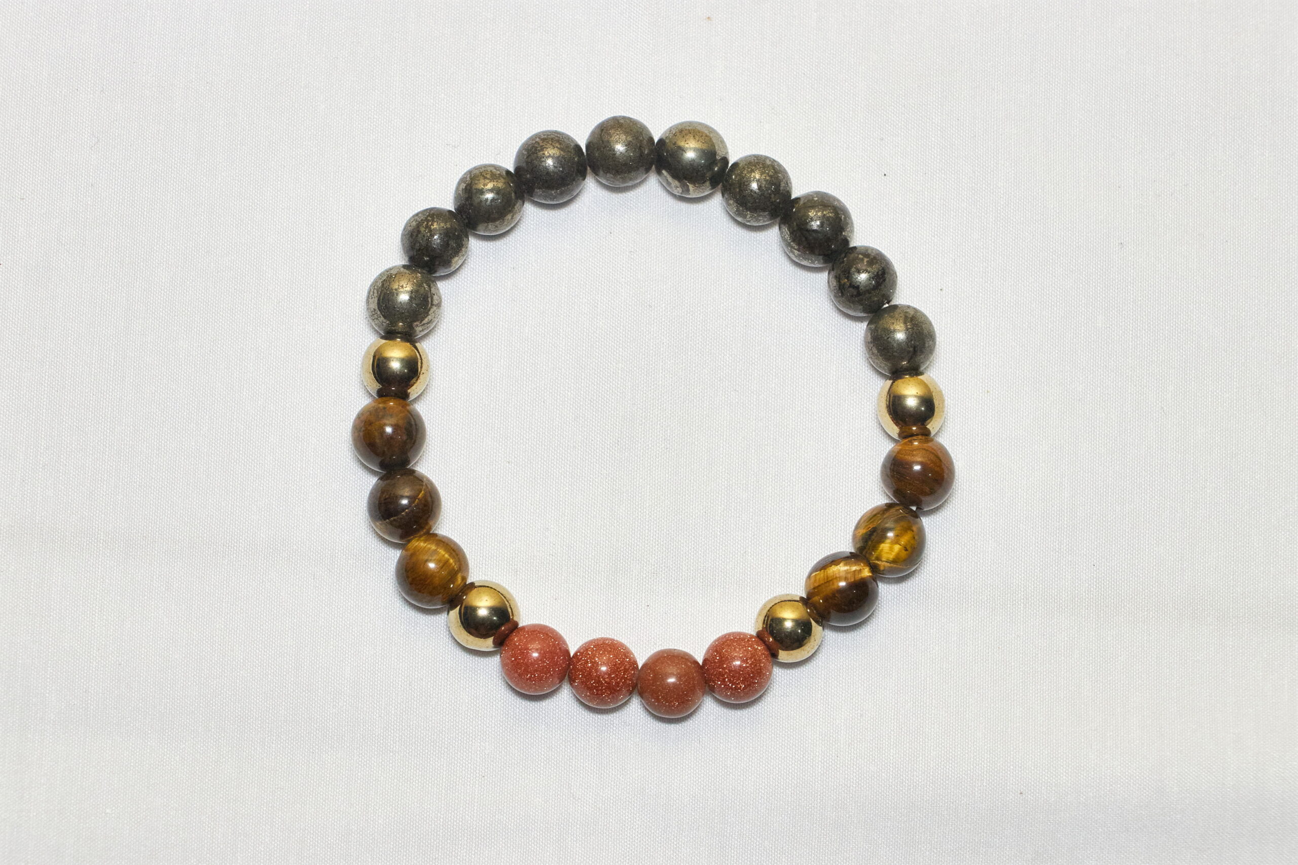 Tiger eye Sunstone Golden Hematite Bracelet - Image 3