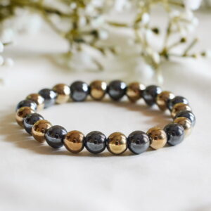 Black & Gold Hematite Bracelet