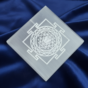 Selenite Charging Plate with Shree Yantra